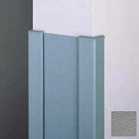 End Wall 90° Corners, 2'' Wings, 4'H W/Caps, 6"W, Gray, Aluminum