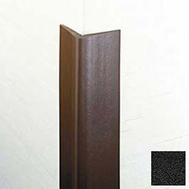 Flexible Vinyl Corner Guard, 1-3/4" Wings, 1/4" Radius, 4'H, Black