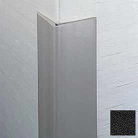 Flexible Vinyl Corner Guard, 2-1/2" Wings, 3/16" Radius, 4'H, Black