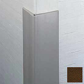 Flexible Vinyl Corner Guard, 2-1/2" Wings, 3/16" Radius, 4'H, Brown