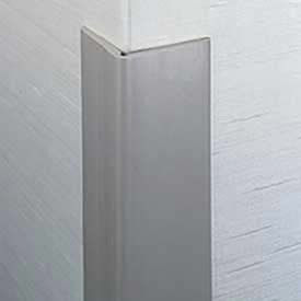 Flexible Vinyl Corner Guard, 2-1/2" Wings, 3/16" Radius, 8'H, Polar White