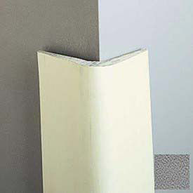 Chamferred Corner Guard, 4" Wings, 8'H, Gray, Natural Rubber