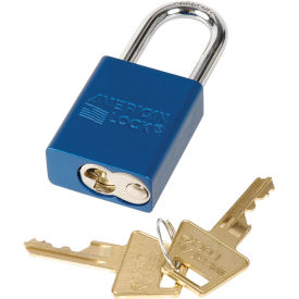American Lock No. A1106BLU Rectangular Padlock, Solid Aluminum, Blue