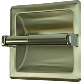 Frost Standard Recessed Toilet Tissue Holder, Stainless Steel
