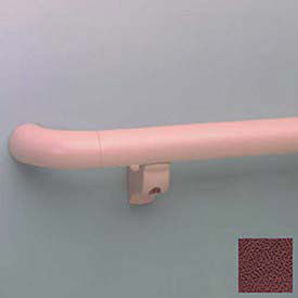 1-1/2" Diameter Round Handrail, Aluminum Retainer, 12' Long, Cordovan