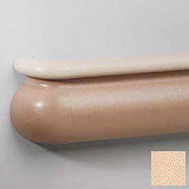 Crescent Series Vinyl Handrail/Crashrail Combination, 5-1/2"H x 12'L, Cappuccino