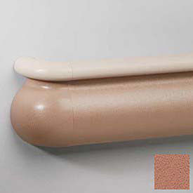Crescent Series Vinyl Handrail/Crashrail Combination, 5-1/2"H x 12'L, Ginger Spice