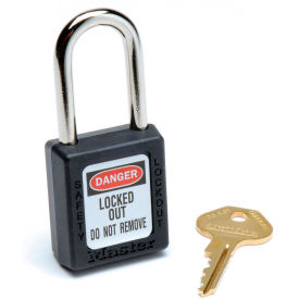 Master Lock Safety 410 Series Safety Zenex Thermoplastic Padlock, Black, 1-Pack