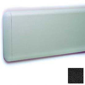 Wall Guard W/Rounded Top & Bottom Edges, 7-3/4"H x 12'L, Black