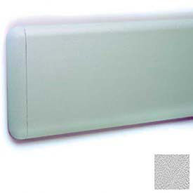 Wall Guard W/Rounded Top & Bottom Edges, 7-3/4"H x 12'L, Silver GY