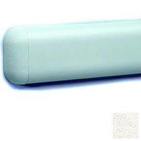 Wall Guard W/Rounded Top & Bottom Edges, 2-516"H x 12'L, Mission White