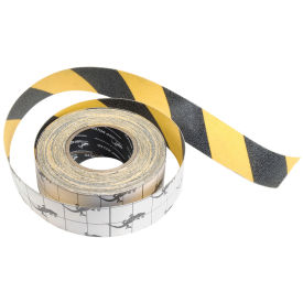 INCOM Anti-Slip Traction Yellow/Black Hazard Striped Tape Roll, 4" x 60'
