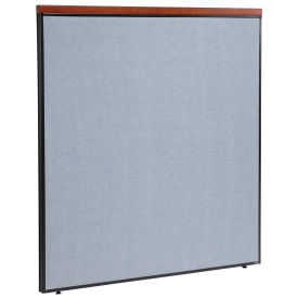 60-1/4"W x 61-1/2"H Deluxe Office Partition Panel, Blue