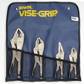 4 Piece The Original Locking Plier Set W/ Pouch