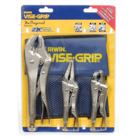 3 Piece The Original Locking Plier Set W/ Pouch