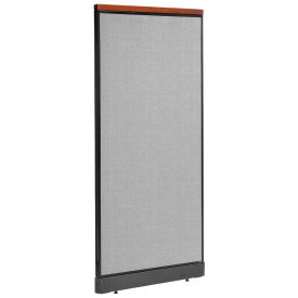 36-1/4"W x 77-1/2"H Deluxe Non-Electric Office Partition Panel with Raceway, Gray