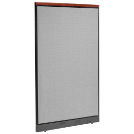 48-1/4"W x 77-1/2"H Deluxe Office Partition Panel with Pass Thru Cable, Gray
