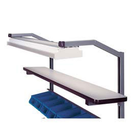 Stackbin 1-1/4" Laminate Shelf W/Steel Support, 60"W X 12"D, Blue