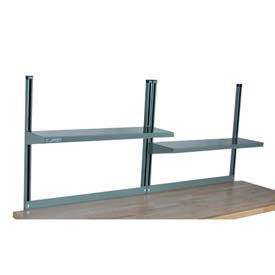 Stackbin Flat Steel Shelf Pair, 88"W X 12"D, Black