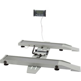 Health O Meter Digital Wheelchair Scale 800lb x 0.2lb/363 x 0.1kg, Portable w/ Adj Tracks, 2400KL