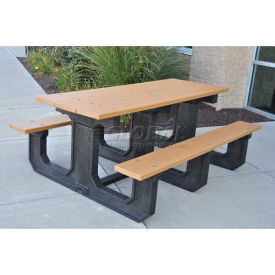 Recycled Plastic 6 Ft. Park Place Picnic Table, Gray