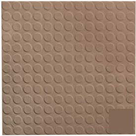 Toffee Rubber Tile Low Profile Circular Design 50cm