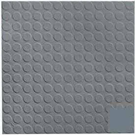 Steel Blue Rubber Tile Low Profile Circular Design 50cm