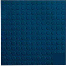 Deep Navy Rubber Tile Low Profile Circular Design 50cm