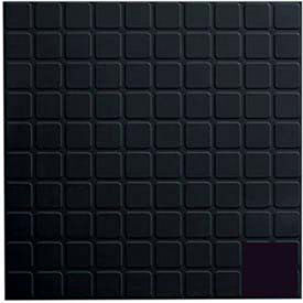 Steel Black Rubber Tile Square Design 50cm