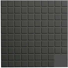 Black/Brown Rubber Tile Square Design 50cm