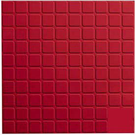 Red Rubber Tile Square Design 50cm