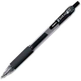 Zebra Sarasa Gel Retractable Pen, Medium, 0.7mm, Black Ink, Dozen