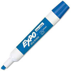 Sanford® Expo Low Odor Dry Erase Marker, Chisel Tip, Blue Ink, Dozen