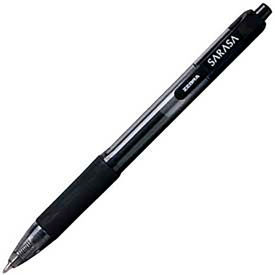 Zebra Sarasa Gel Retractable Pen, Bold, 1.0mm, Black Ink, Dozen