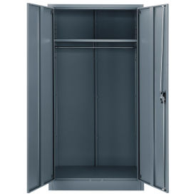 Global Industrial Unassembled Wardrobe Cabinet, 36x18x72, Gray