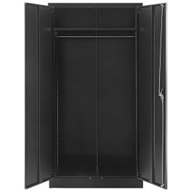 Global Industrial Unassembled Wardrobe Cabinet, 36x18x72, Black