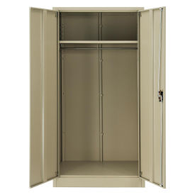 Global Industrial Assembled Wardrobe Cabinet, 36x24x72, Tan