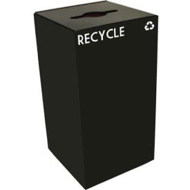 Witt Industries 28GC04-CB Steel Recycling Container with Combo Opening, 28 Gallon Cap, Charcoal