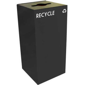 Witt Industries 32GC04-CB Steel Recycling Container with Combo Opening, 32 Gallon Cap, Charcoal
