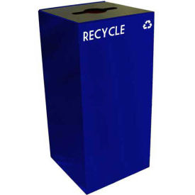 Witt Industries 32GC04-BL Steel Recycling Container with Combo Opening, 32 Gallon Cap, Blue