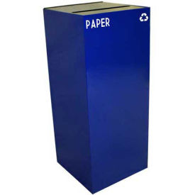 Witt Industries 36GC02-BL Steel Recycling Container with Paper Slot Opening, 36 Gallon Cap, Blue