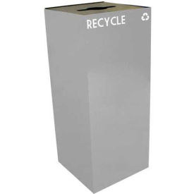 Witt Industries 36GC04-SL Steel Recycling Container with Combo Opening, 36 Gallon Cap, Gray