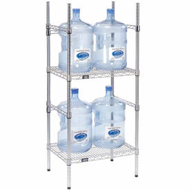 Global Industrial 5 Gallon Water Bottle Storage Rack, 4 Bottle Capacity
