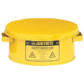 Justrite 10385 Bench Can, 1-Gallon, Yellow