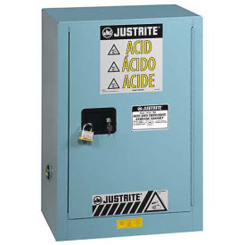 Justrite 12 Gal. Acid Corrosive Cabinet w/Painted Bottom, 23-1/4"Wx18"Dx35"H,Blue