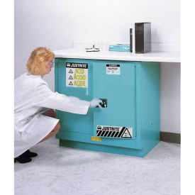 Justrite 22 Gallon Undercounter Acid Corrosive Cabinet, 35"W x 22"D x 35"H, Blue