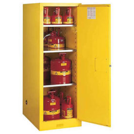 54 Gallon 1 Door, Manual, Slimline, Flammable Cabinet, 23-1/4"W x 34"D x 65"H, White