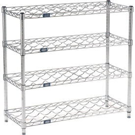 Global Industrial Wine Bottle Rack - 36 Bottle 36"W x 14"D x 34"H, Chrome