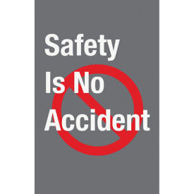 NoTrax Safety Message Mat, Safety Is No Accident, 48x72", Charcoal