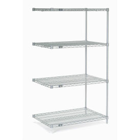Nexel Stainless Steel Wire Shelving Add-On, 36"W x 24"D x 86"H